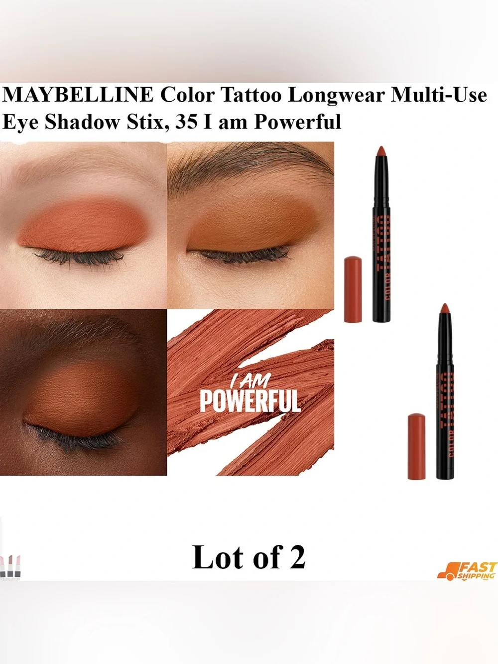 Maybelline Color Tattoo Longwear Eye Shadow Stix — Warm Terracotta Rust